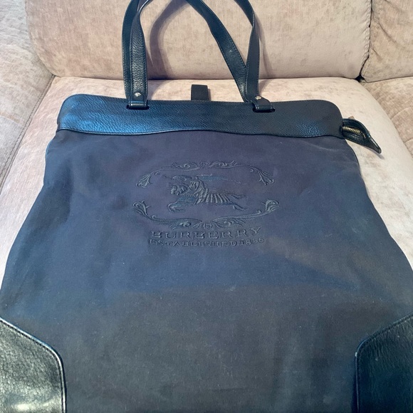 Black Burberry Canvas Tote Bag - Picture 8 of 16